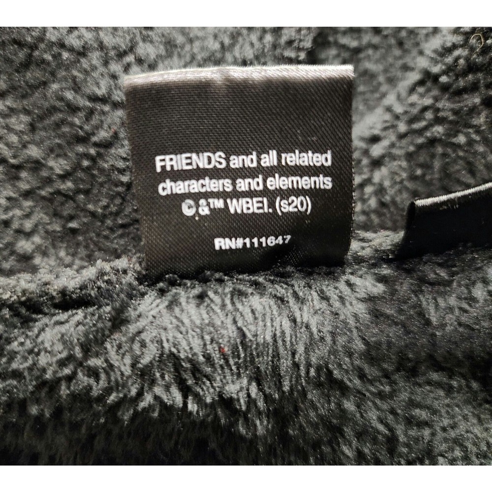 Friends TV Show Womens Sleepwear Fleece Hoodie Sweatshirt Black Pullover Size XS - Picture 7 of 9